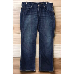 Seven 7 for All Mankind Bootcut Jeans Women's Size 33 Distressed USA Denim 34x30